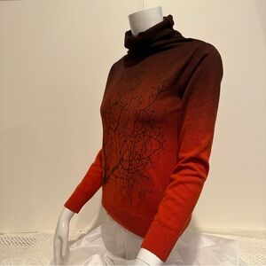 Brick red brown turtleneck sweater women’s size small